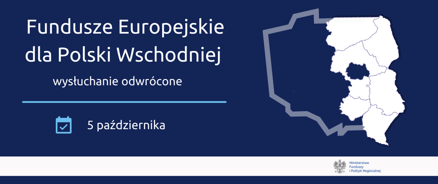 Fundusze Europejskie Dla Polski Wschodniej - Wysłuchanie Odwrócone ...