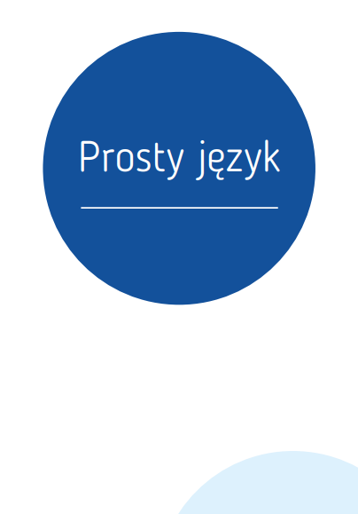 Strona tytułowa ulotki o prostym języku