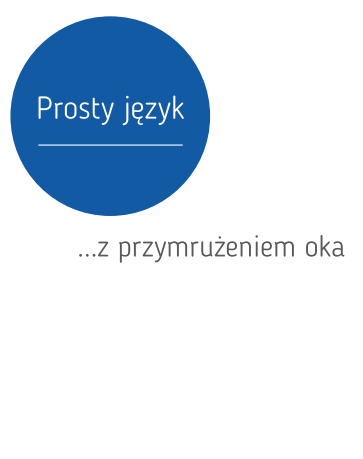 Miniatura ulotki o prostym języku z przymrużeniem oka