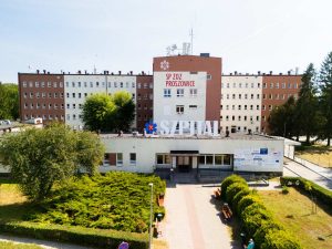 Zdjęcie budynku szpitala w Proszowicach