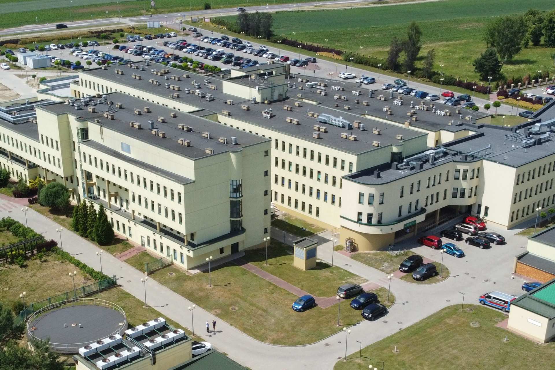 Szpital w Łęcznej z lotu ptaka