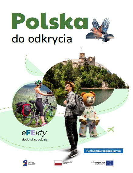 Okładka dodatku Polska do odkrycia - kolaż zdjęć związanych z turystyką